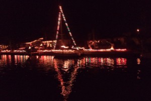 Festive sailboat