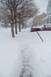 Shoveling the walk