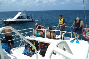 Preparing for snorkeling