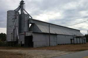 Abandoned grain storage near Carter's