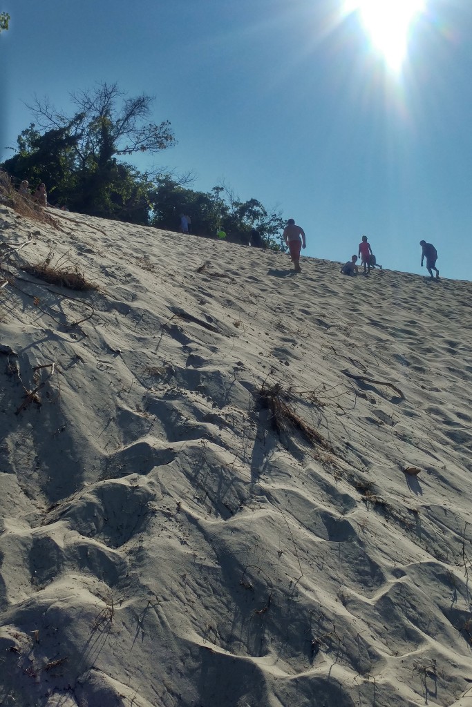 Kids on dunes