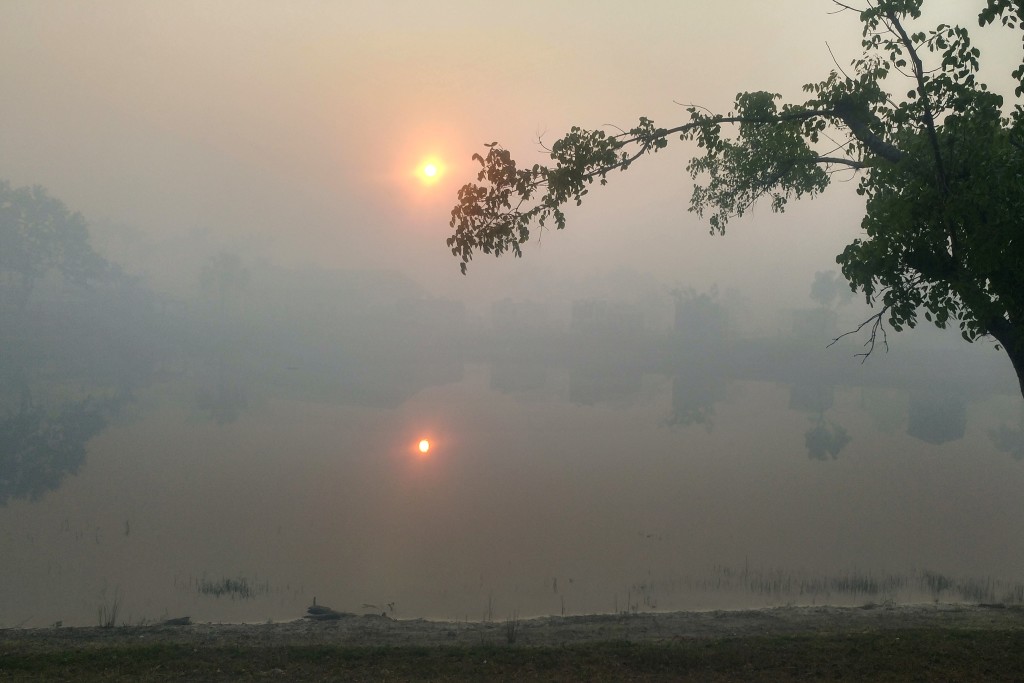 Haze from the Greenway fire