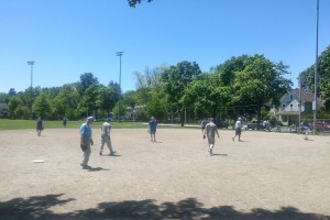 First softball game