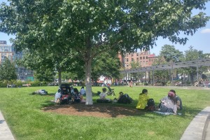 Copping a squat on the Greenway