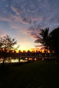 Dusk over the pond