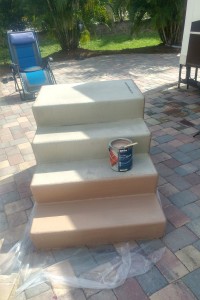 Painting the steps