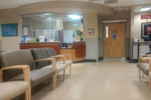 The AdventHealth waiting room at midnight