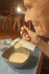 Jett eating chowder