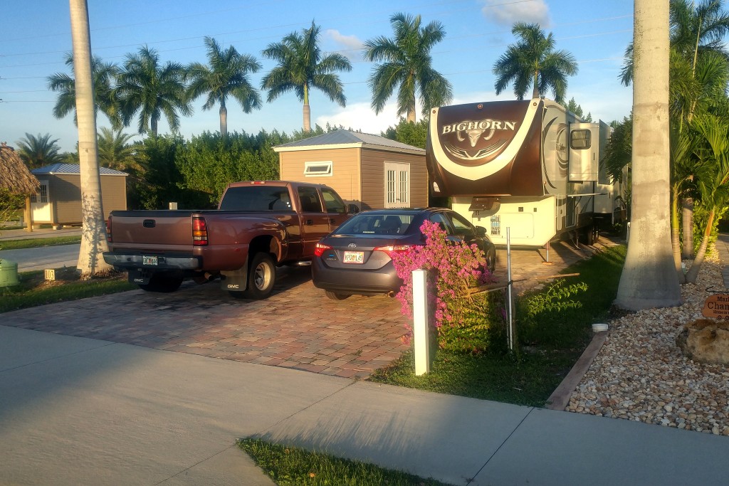 Back home, a few minutes after arriving (notice the crumple bougainvillea)