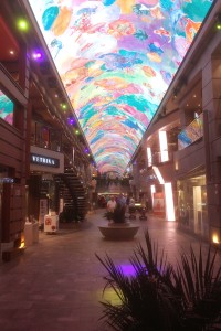 The arcade with pastel ceiling