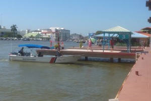 The harbor in Belize City