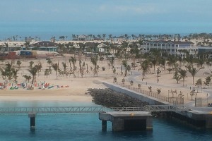 The beach closest to the ship