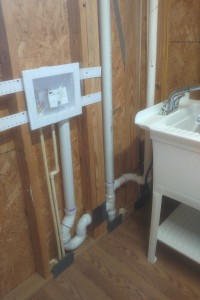 Roughed-in plumbing