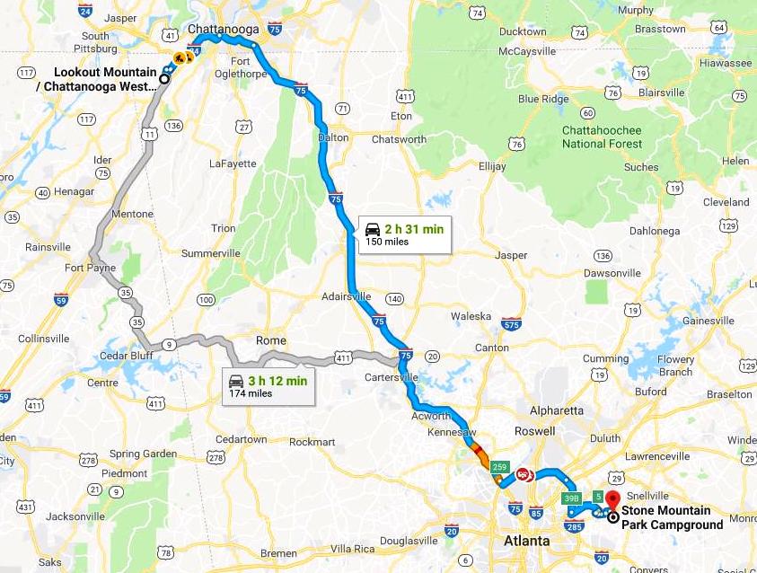 TS4 Hop 4: Trenton GA to Stone Mountain GA | Our Wander Years